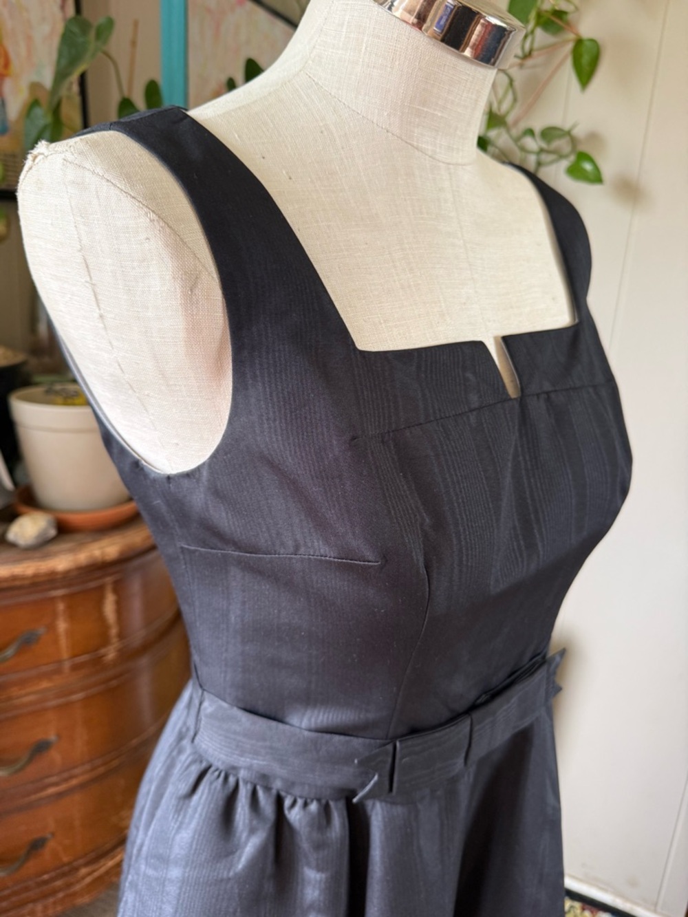 Isaac Mizrahi For Target Taffeta Black Fit & Flare Couture Party Dress Size 8 - Picture 5 of 12